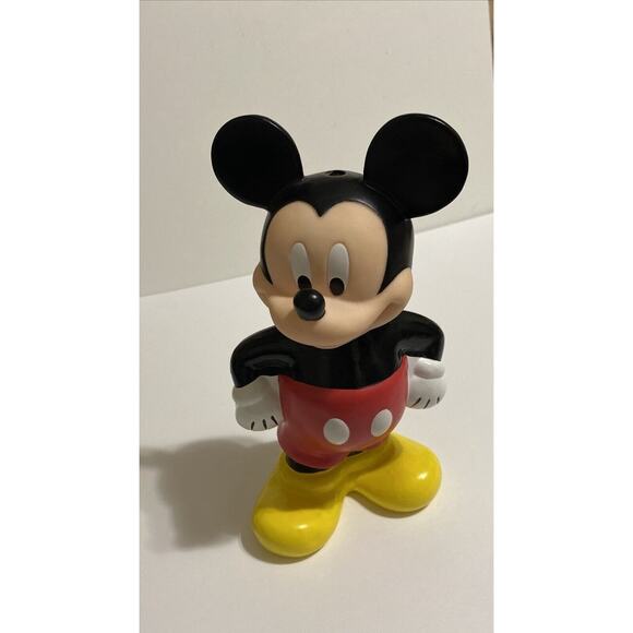 Vintage Disney Big Mickey Mouse Sipper Cup Figural Water Bottle 12" No Straw - Picture 3 of 6